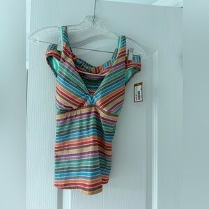 Title Nine Multicolor Striped Swimsuit